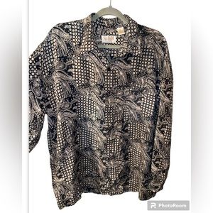 Summa silk button down shirt